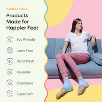 Thumbnail for Moisturizing Gel Heel Socks - Fuzzy - ZenToes
