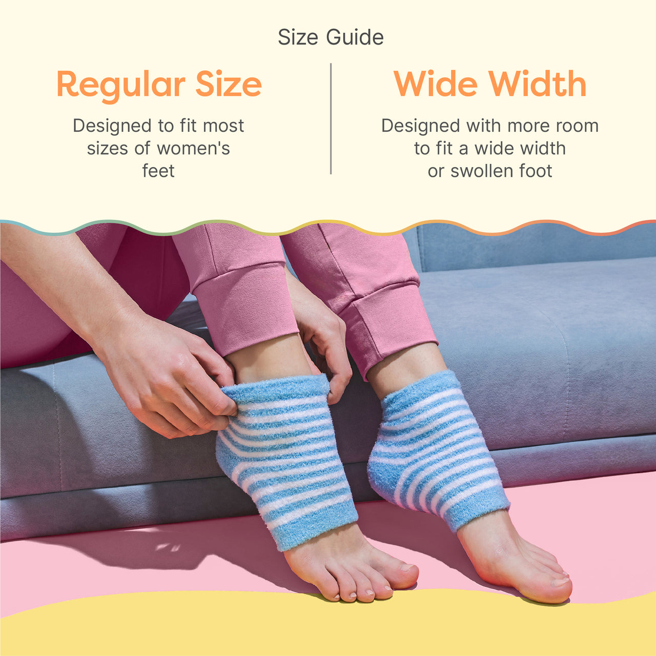Moisturizing Gel Heel Socks - Fuzzy - ZenToes