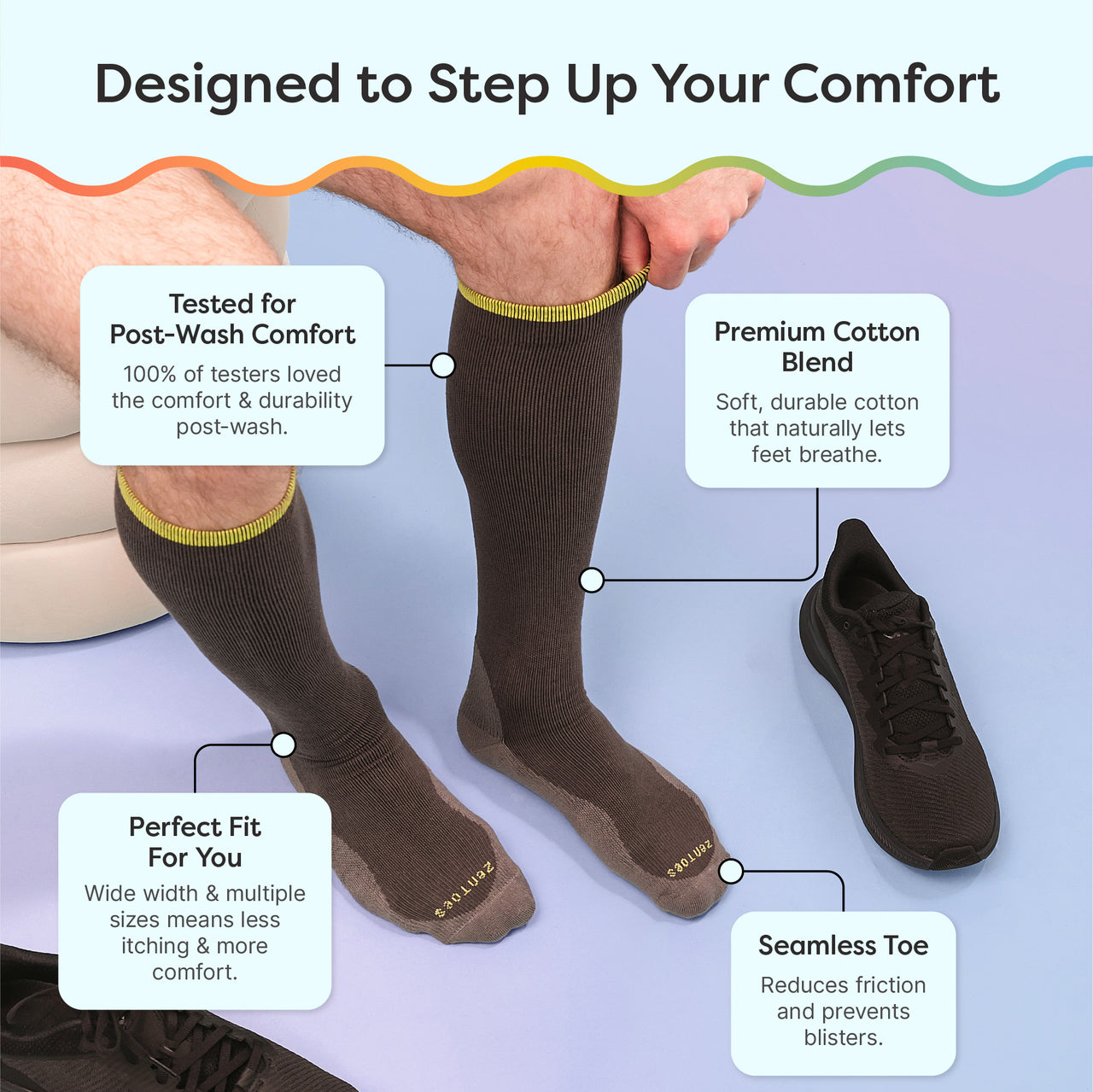 Compression Socks with Targeted Cushioning