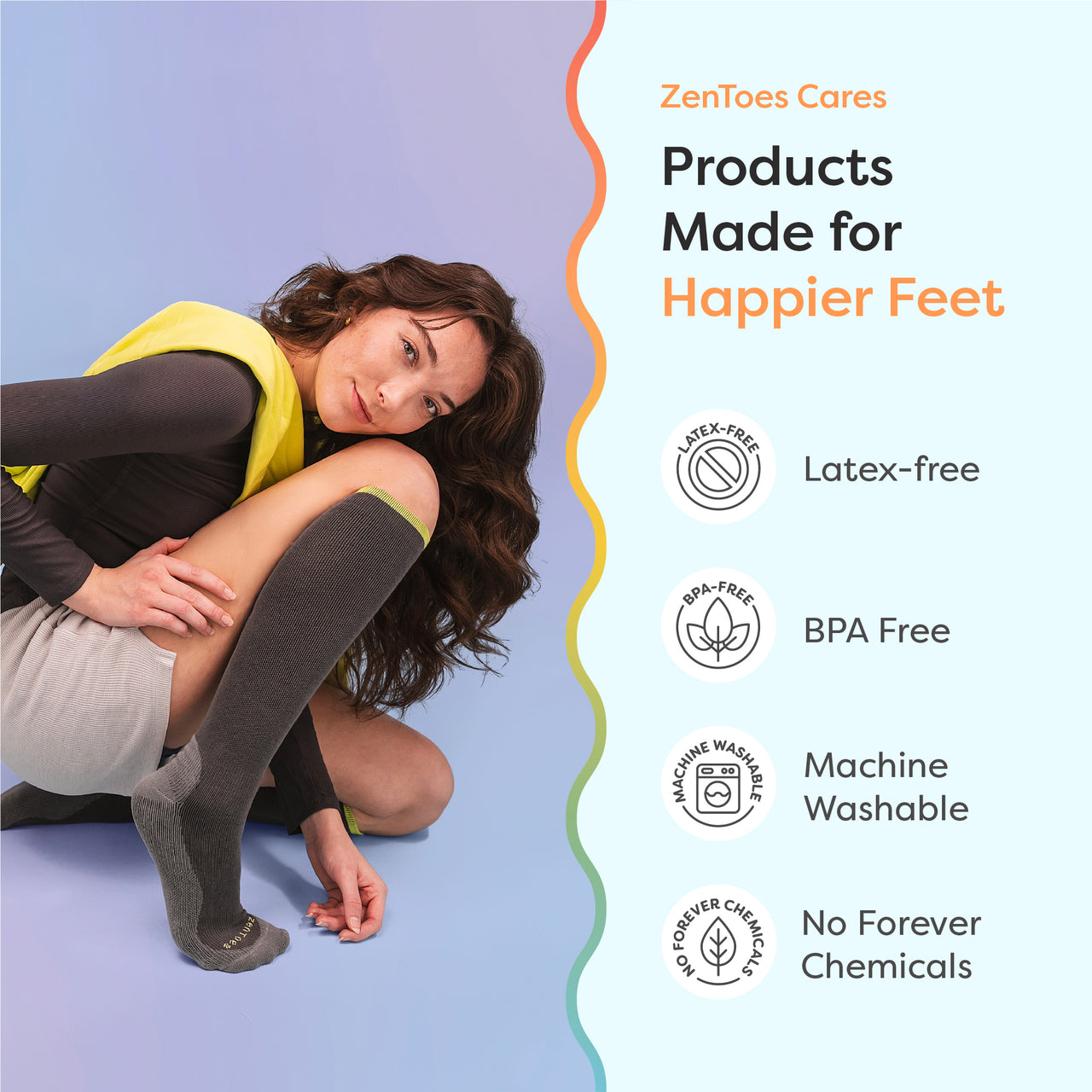 Compression Socks with Anti-Slip Grippers