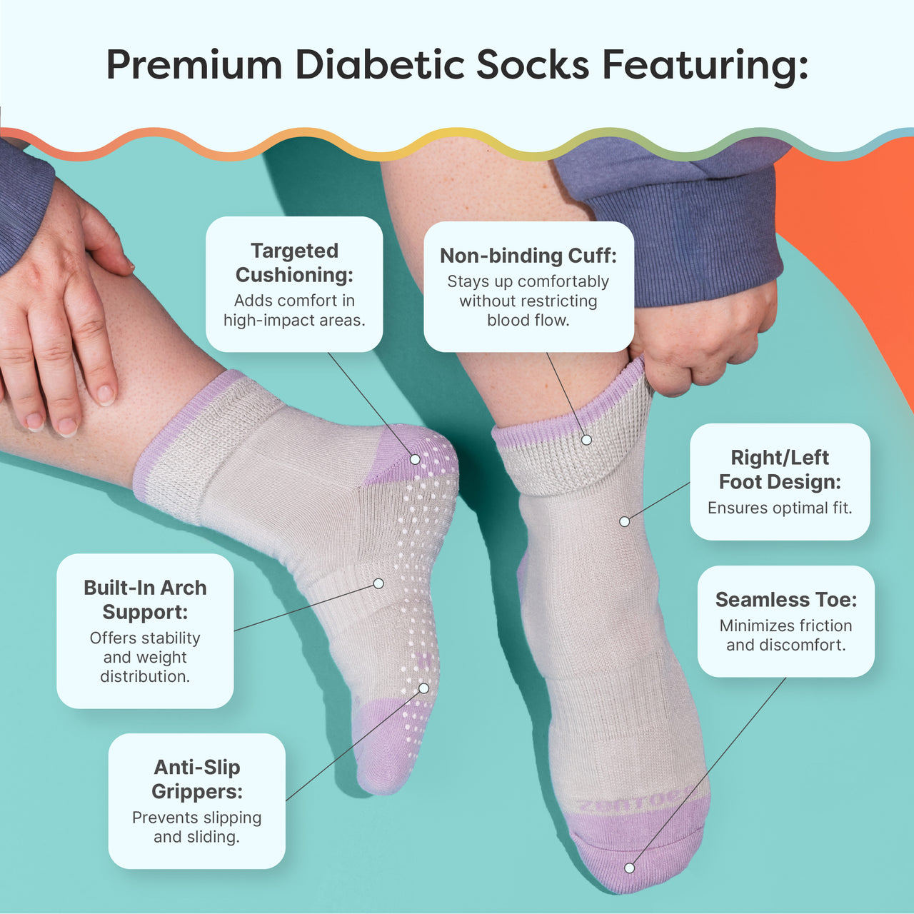Diabetic Socks for Women & Men - ZenToes