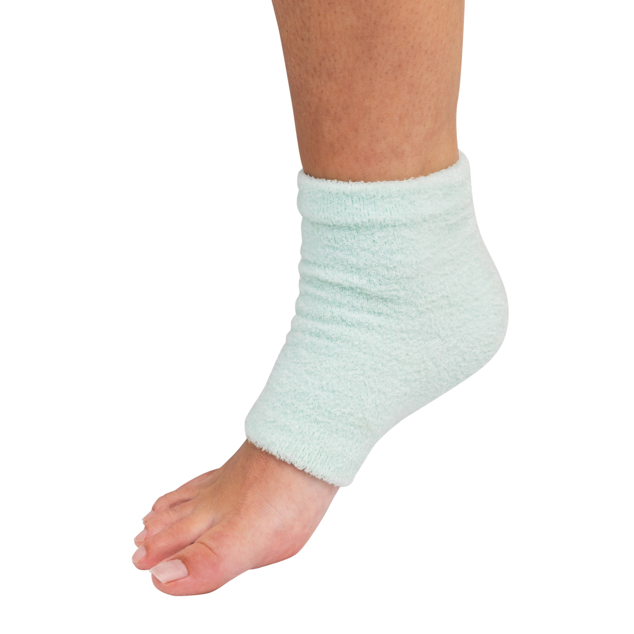 Moisturizing Gel Heel Socks - Fuzzy - ZenToes