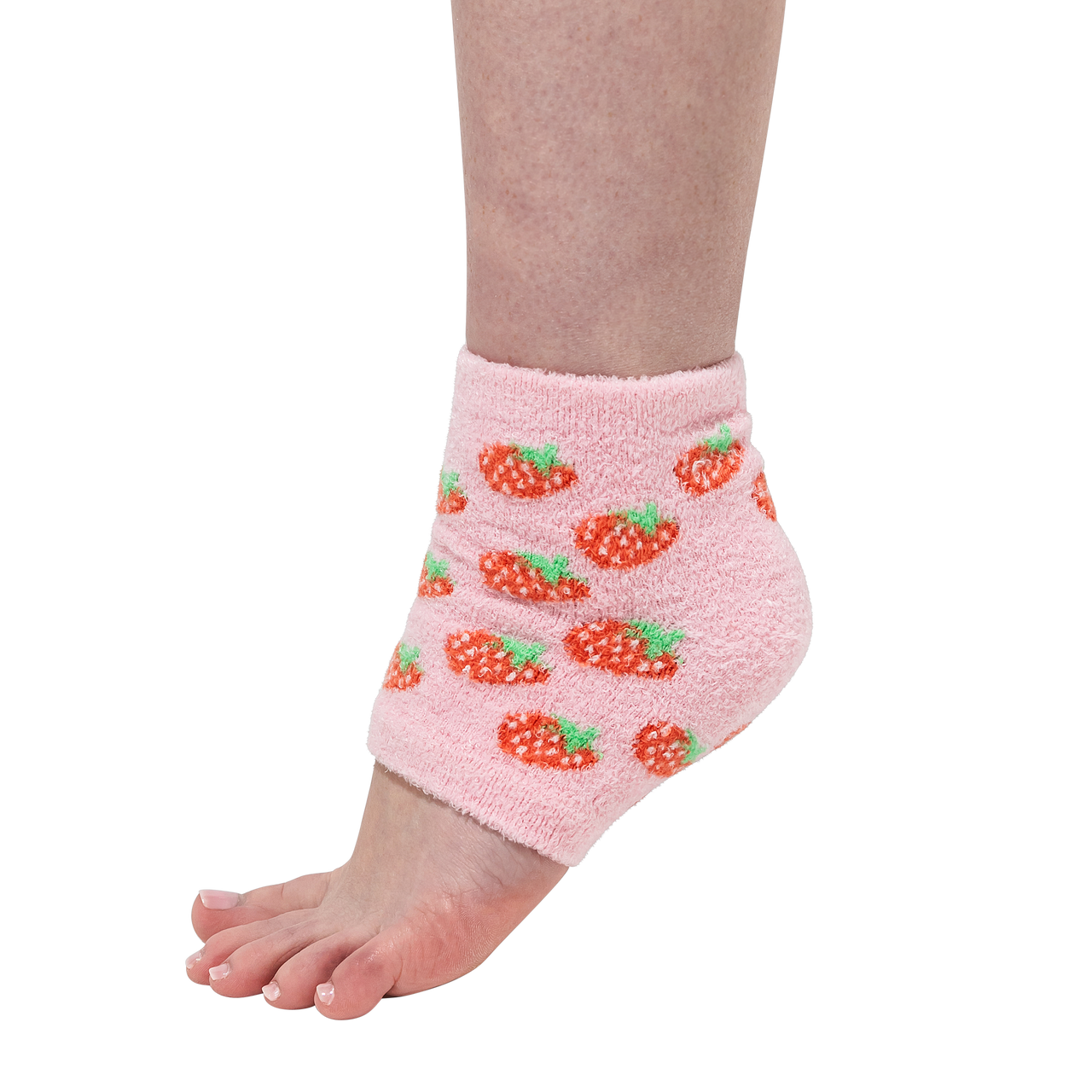Moisturizing Gel Heel Socks - Fuzzy - ZenToes