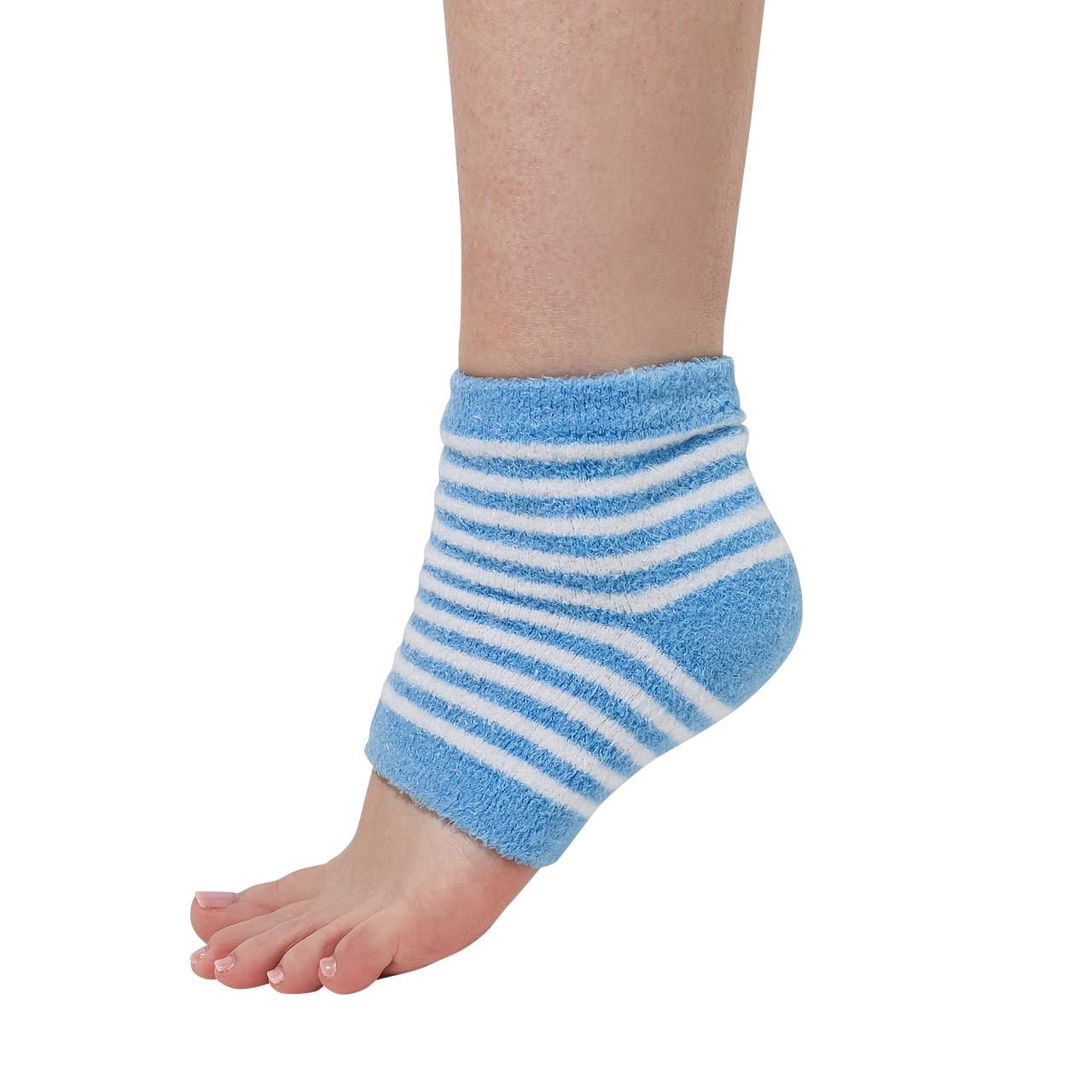 Moisturizing Gel Heel Socks - Fuzzy - ZenToes