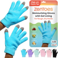 Thumbnail for NEW & IMPROVED Moisturizing Gel Lined Gloves - ZenToes
