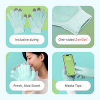 Thumbnail for NEW & IMPROVED Moisturizing Gel Lined Gloves - ZenToes