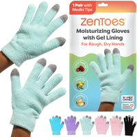 Thumbnail for NEW & IMPROVED Moisturizing Gel Lined Gloves - ZenToes