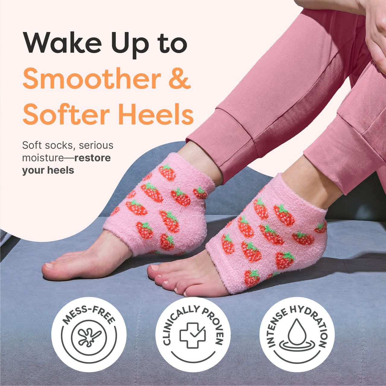 Fuzzy Moisturizing Gel Heel Socks - Spring Variety Pack - ZenToes