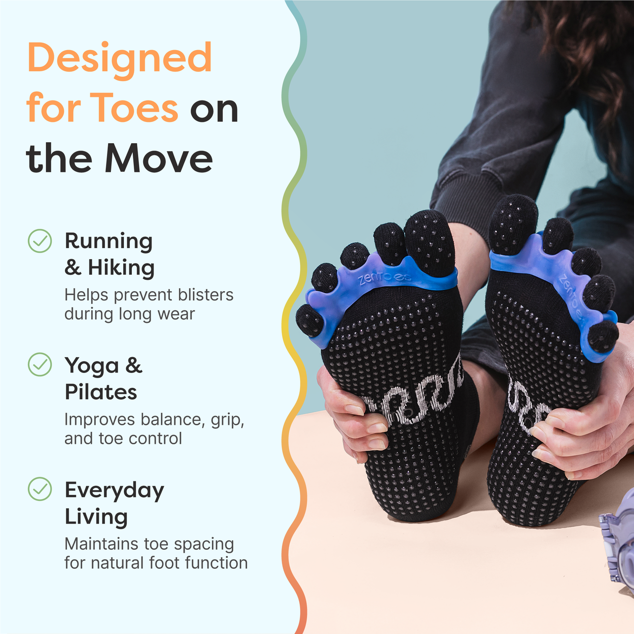 Cotton Toe Socks for Pilates & Yoga