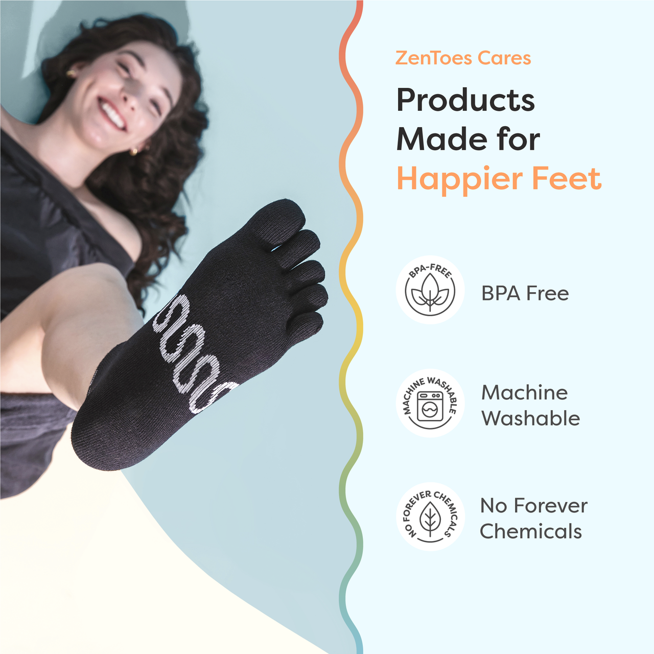 Cotton Toe Socks for Pilates & Yoga