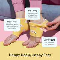 Thumbnail for Fuzzy Moisturizing Gel Heel Socks - Spring Variety Pack - ZenToes