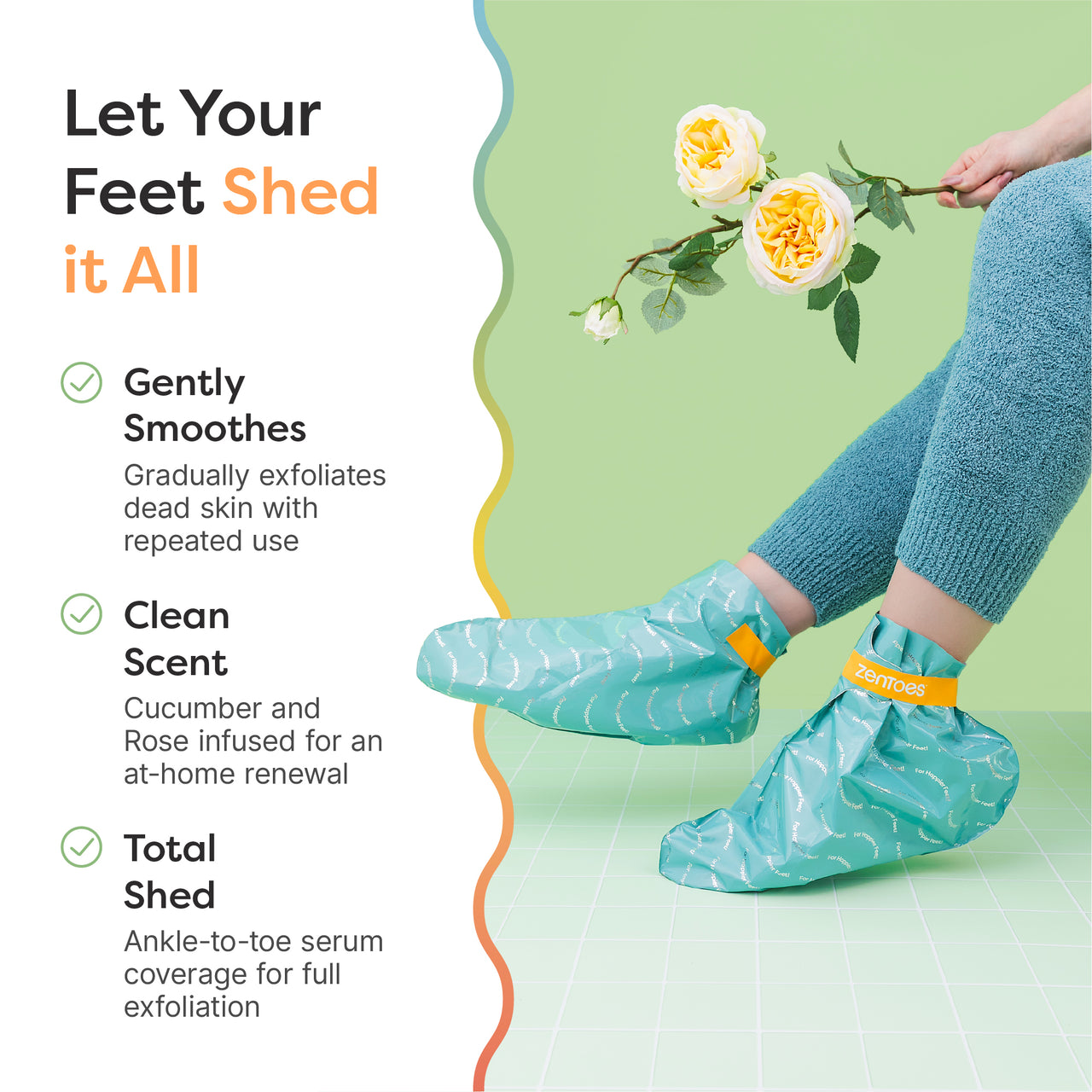 Foot Mask Bundle - Exfoliating & Moisturizing - 6 Pair - ZenToes