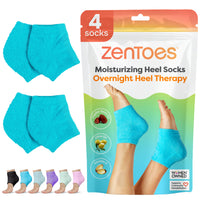 Thumbnail for Fuzzy Moisturizing Gel Heel Socks - Wide Width - ZenToes