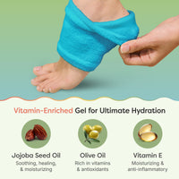 Thumbnail for Fuzzy Moisturizing Gel Heel Socks - Wide Width - ZenToes