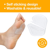 Thumbnail for Dancer Pads - Gel Cushions for Metatarsal and Ball of Foot Pain - 4 Pack - ZenToes