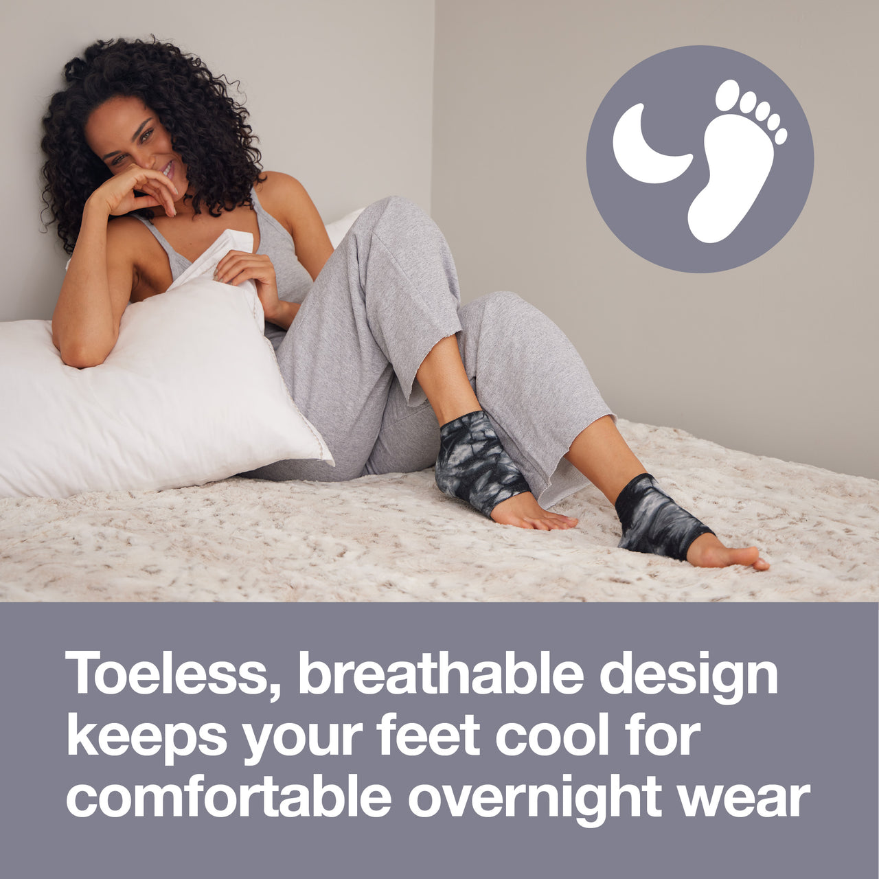 Moisturizing Gel Heel Socks - Tie Dye - ZenToes