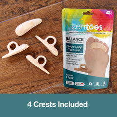 Hammer Toe Straightener Crest with Single Loop - 2 Pairs - ZenToes