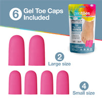 Thumbnail for Gel Toe Caps, Multi-Size - 6 Count - ZenToes