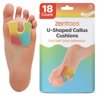 Thumbnail for U-Shaped Felt Moleskin Callus Pads - ZenToes