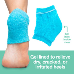 NEW Wide Width Moisturizing Gel Heel Socks - Fuzzy - ZenToes