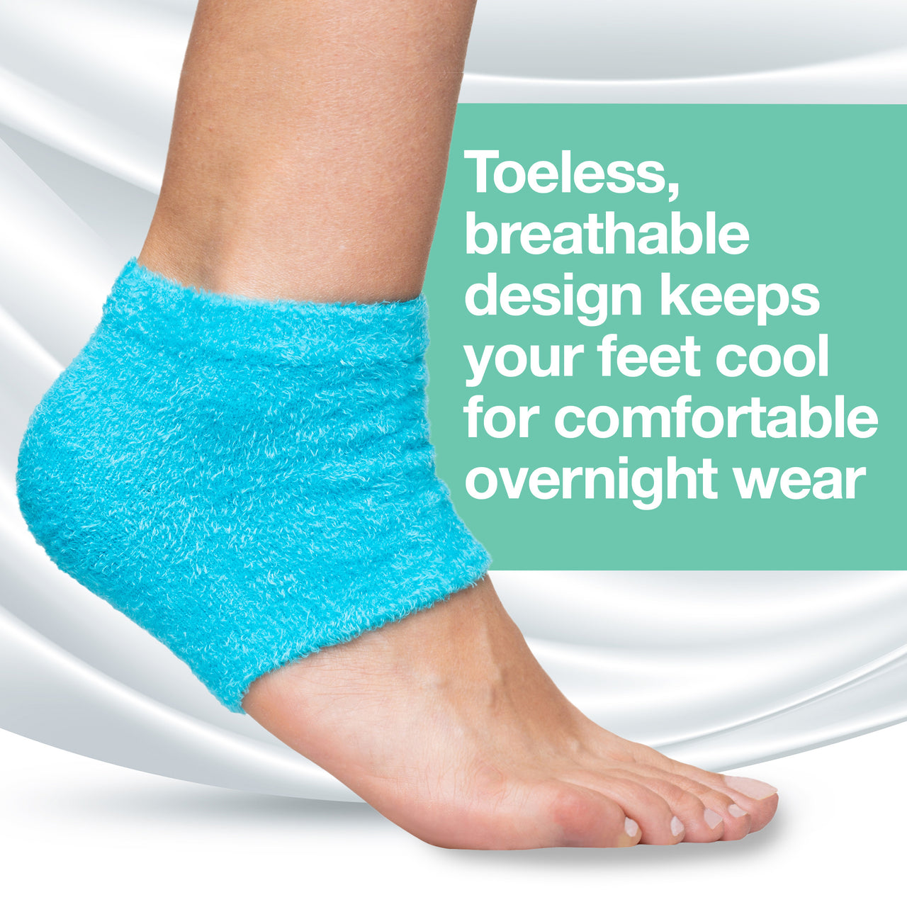 NEW Wide Width Moisturizing Gel Heel Socks - Fuzzy - ZenToes