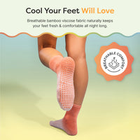 Thumbnail for Bamboo Viscose Blend Moisturizing Socks with Anti Slip Grippers