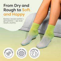 Thumbnail for Bamboo Viscose Blend Moisturizing Socks with Anti Slip Grippers