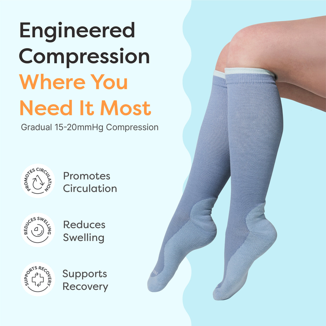 Compression Socks with Targeted Cushioning