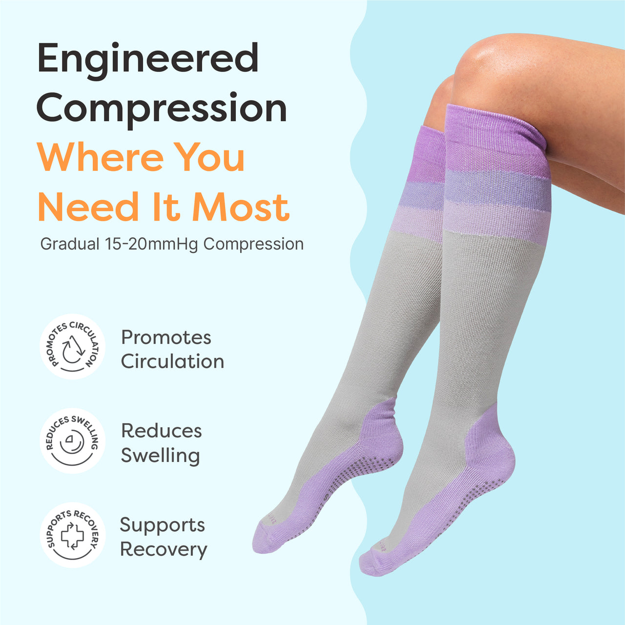Compression Socks with Ball of Foot Cushion