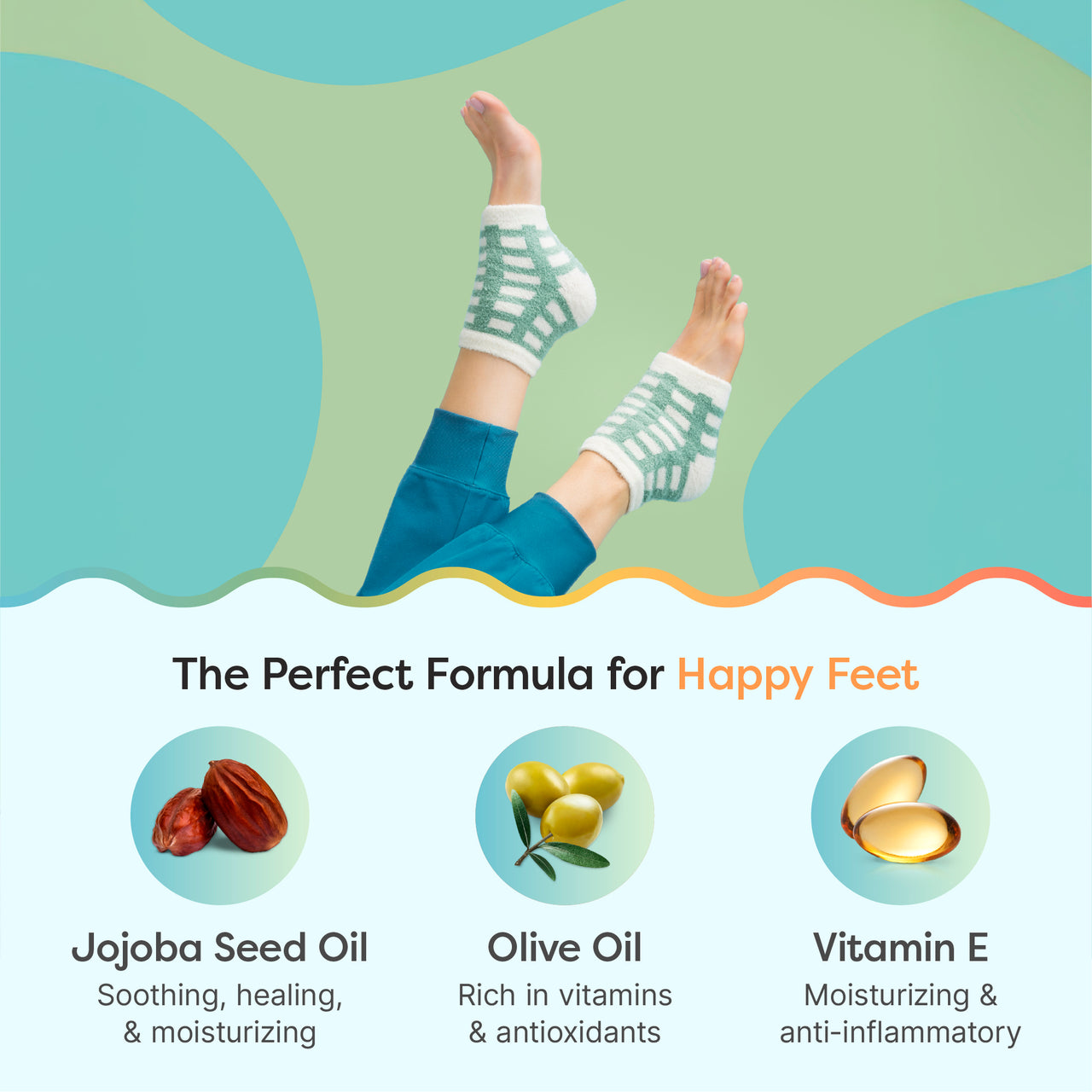 Moisturizing Gel Heel Socks - Fuzzy