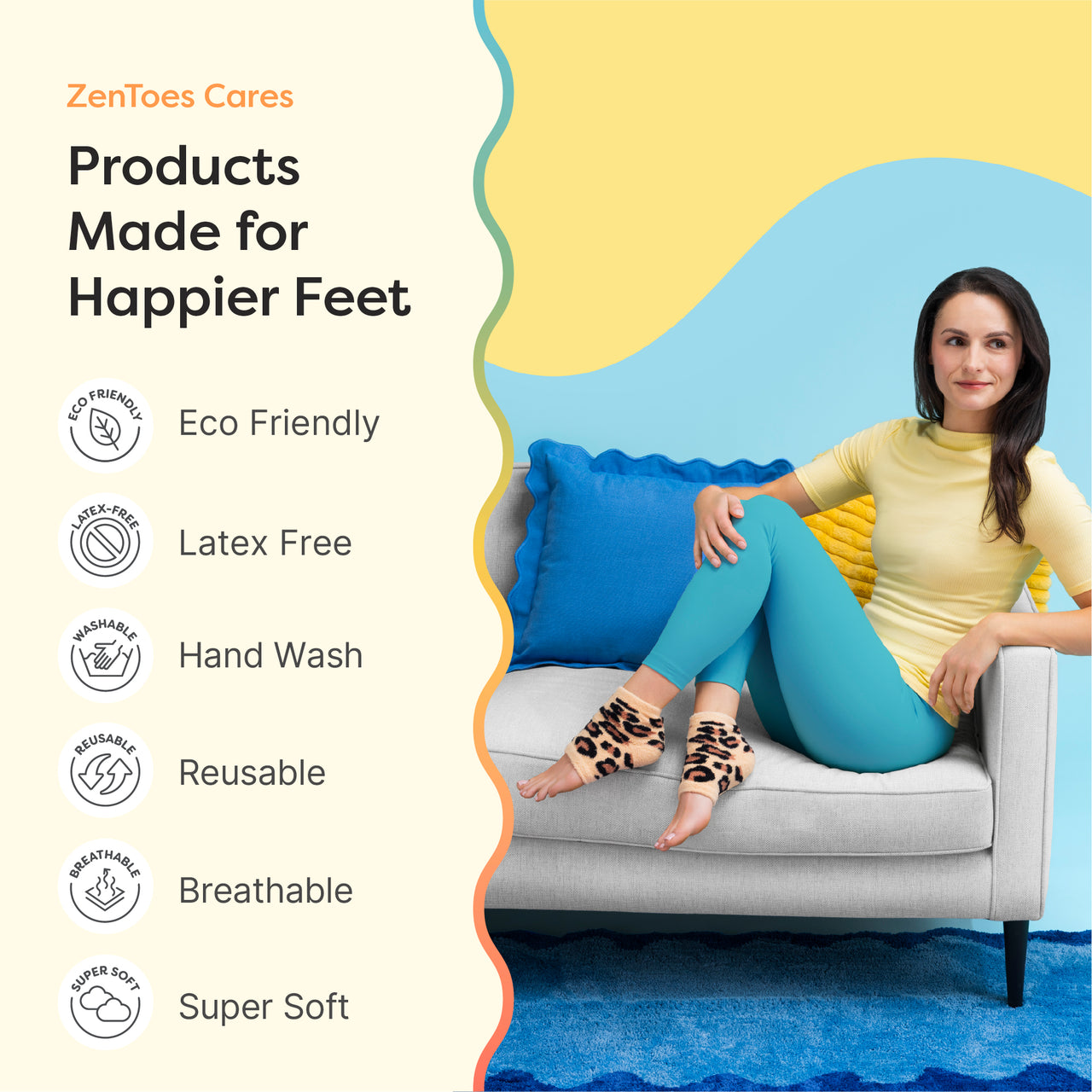 Moisturizing Gel Heel Socks - Fuzzy