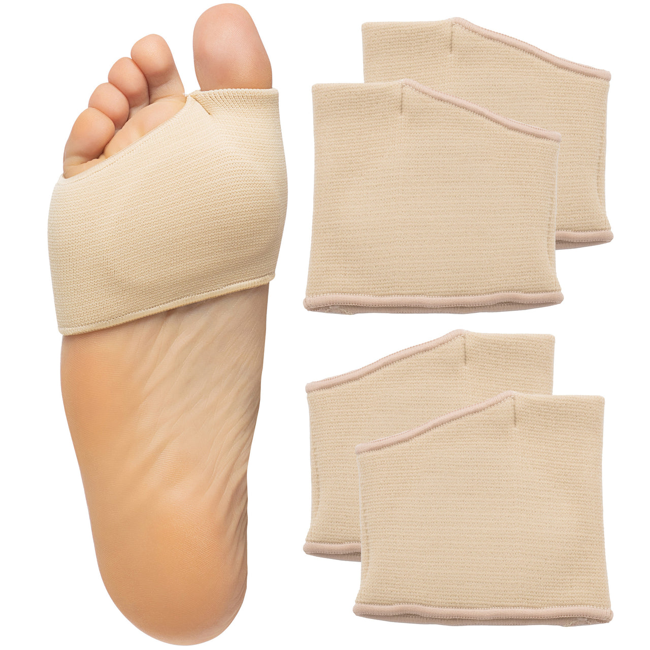 Metatarsal Sleeves with Gel Pads - 2 Pairs - ZenToes