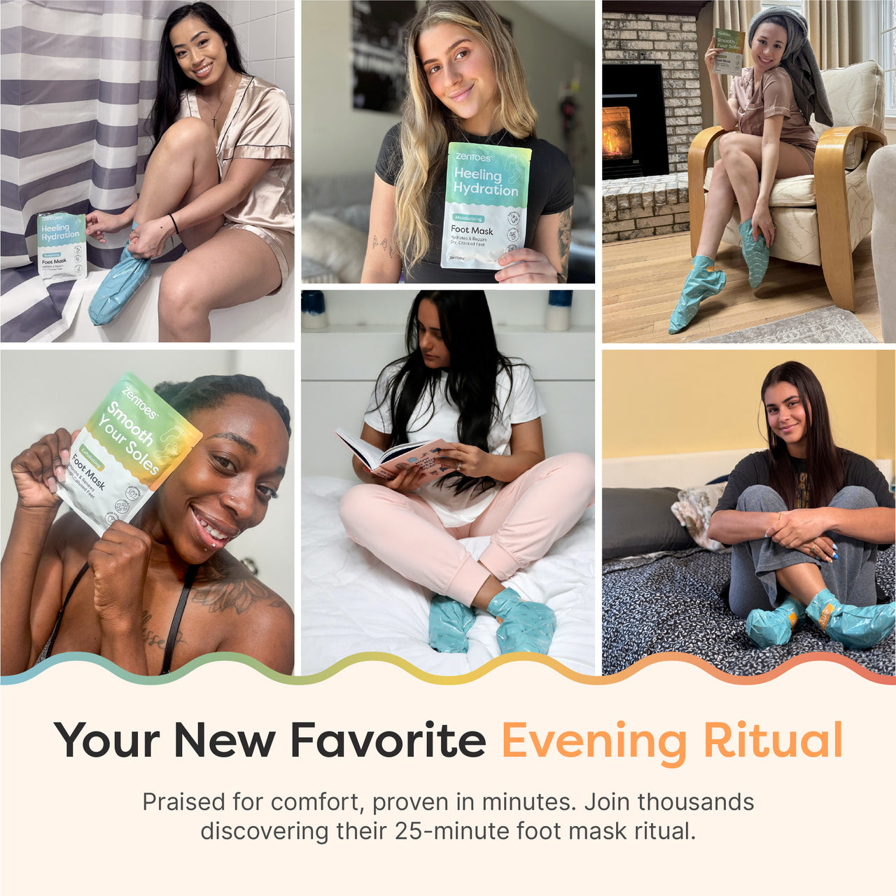 Heating Foot Mask Infused with Shea Butter & Cinnamon Oil