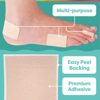 Thumbnail for Moleskin Blister Prevention Sheets - 4 Count - ZenToes