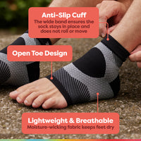 Thumbnail for COMING SOON Plantar Fasciitis Compression Socks - 1 Pair - ZenToes