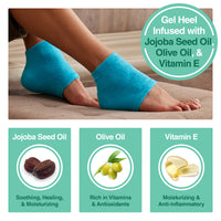 Thumbnail for NEW Wide Width Moisturizing Gel Heel Socks - Fuzzy - ZenToes