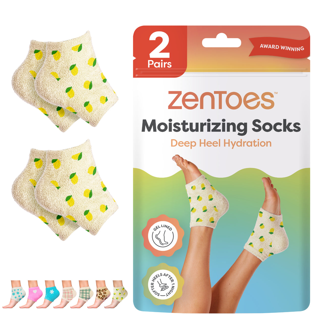 Moisturizing Gel Heel Socks - Fuzzy