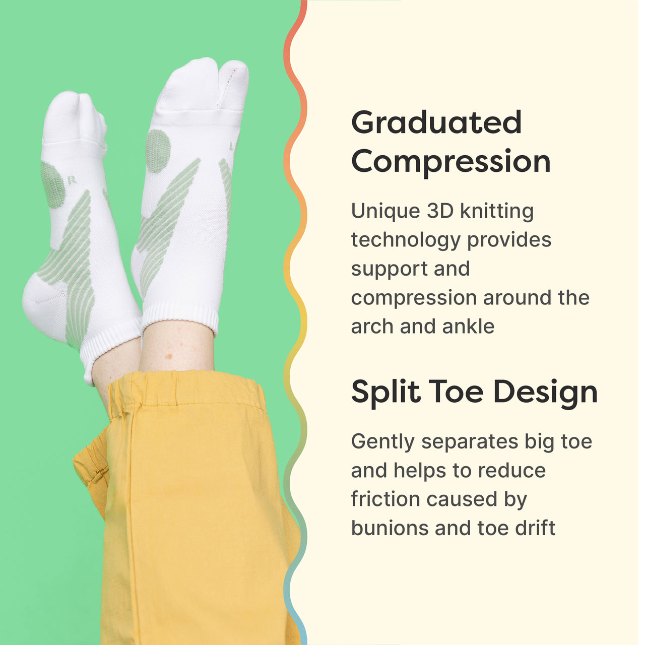 Split-Toe Bunion Relief Socks