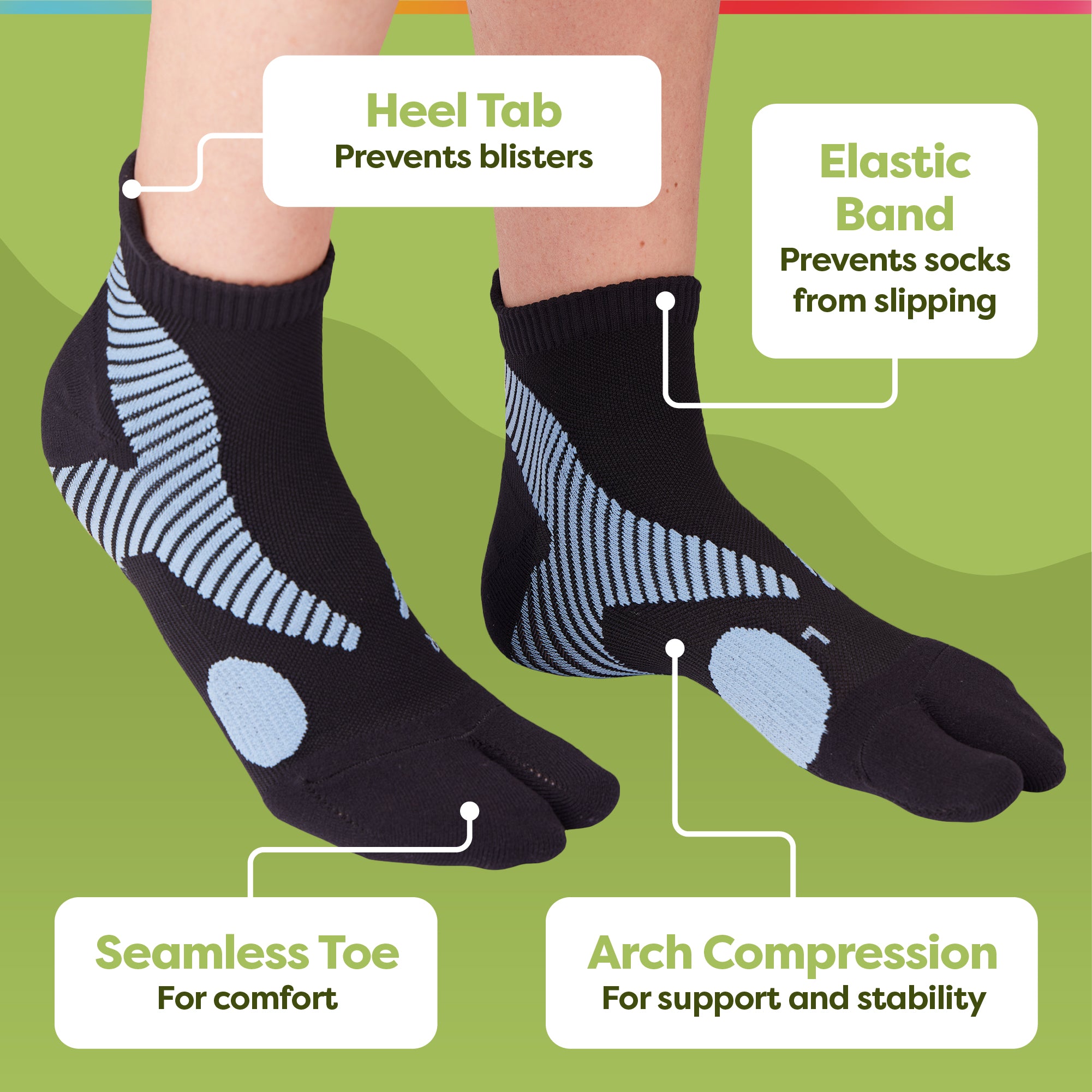 Split-Toe Bunion Relief Socks - 1 Pair – ZenToes