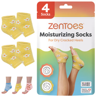Moisturizing Gel Heel Socks - Fuzzy - ZenToes