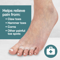 Thumbnail for NEW! FIRM GEL Triple Loop Hammer Toe Straightener Crest - Clear - ZenToes