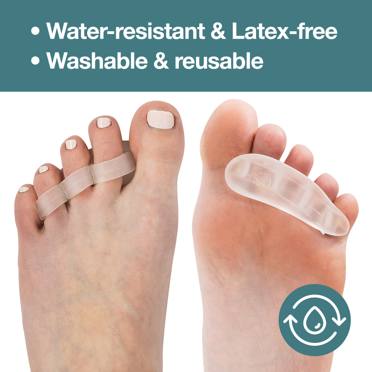 NEW! FIRM GEL Triple Loop Hammer Toe Straightener Crest - Clear - ZenToes