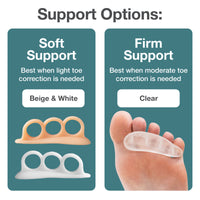 Thumbnail for Triple Loop Hammer Toe Straightener Crest - 2 Pairs - ZenToes