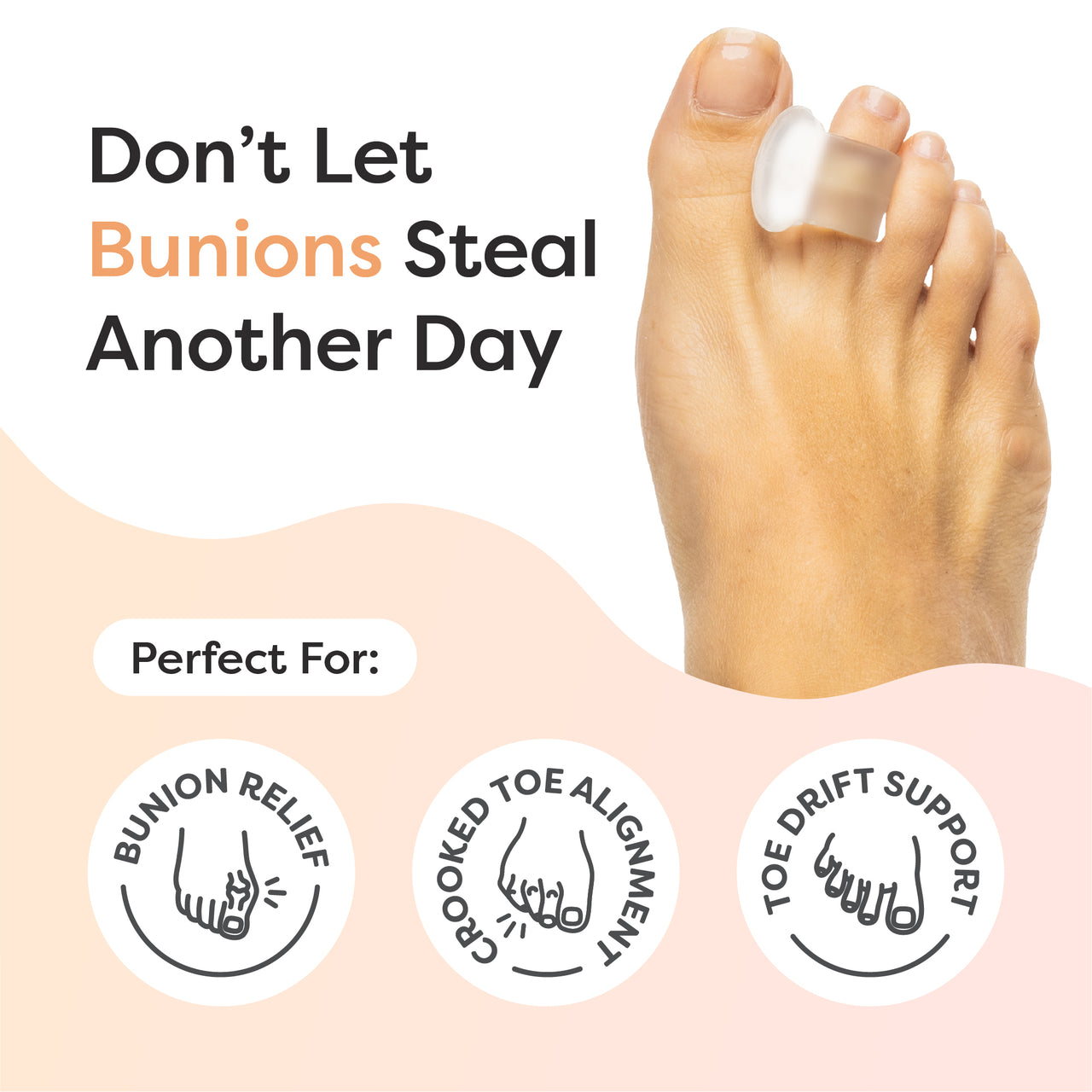 Single Loop Firm Gel Toe Corrector for Bunions