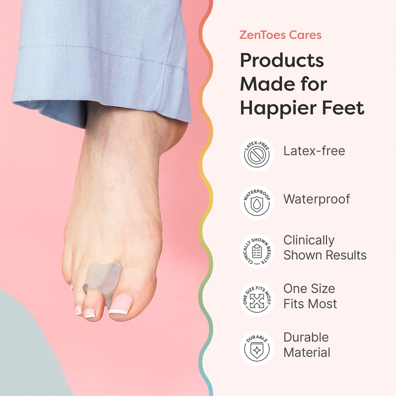 Single Loop Firm Gel Toe Corrector for Bunions