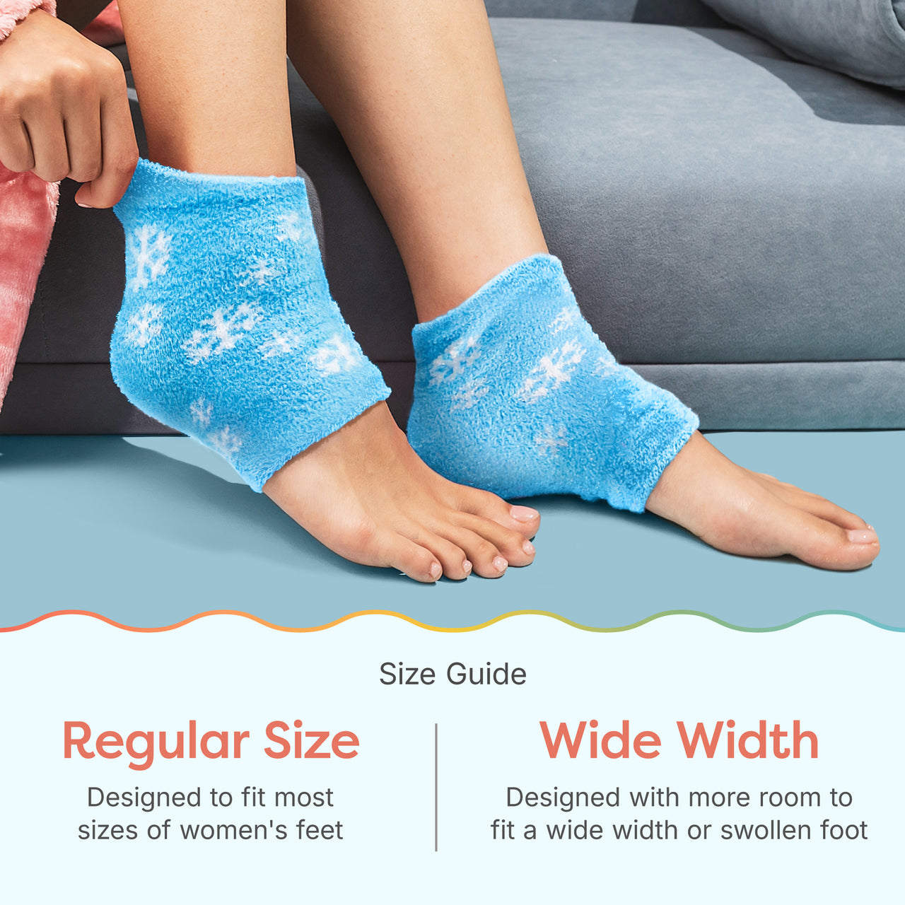 Moisturizing Gel Heel Socks - Fuzzy