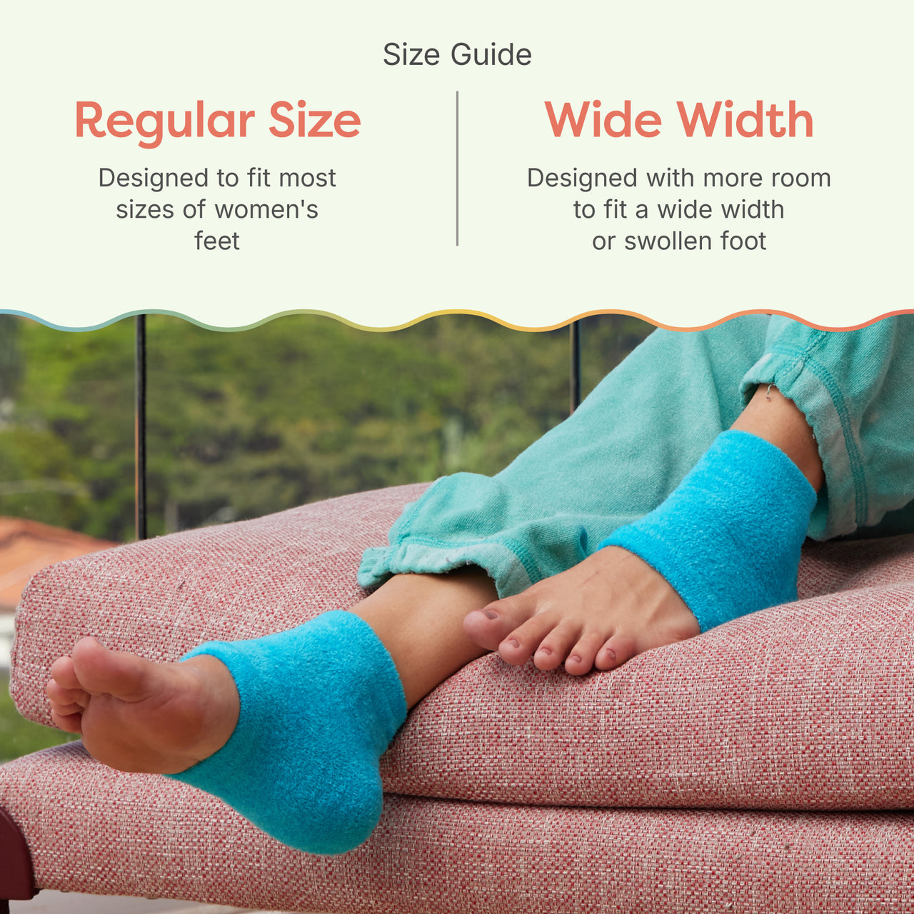 Fuzzy Moisturizing Gel Heel Socks - Wide Width