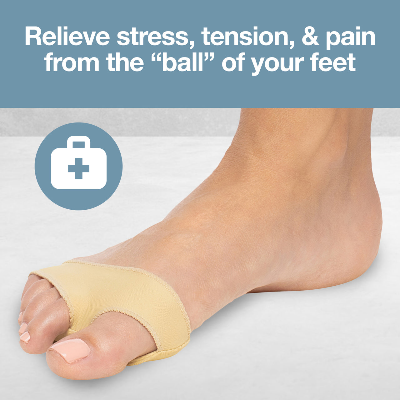 Fabric Metatarsal Sleeve Gel Pads Cushion Ball of Foot (Pair) - ZenToes