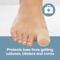 Thumbnail for Fabric Gel Lined Toe Protector Caps - 5 Pack - ZenToes