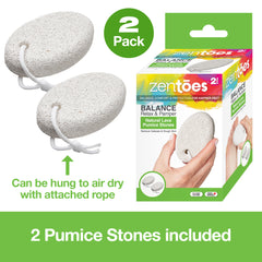 Natural Lava Pumice Stone Pedicure Callus Remover - 2 Pack - ZenToes